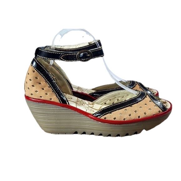 Fly London Womens Size Eu 40 US 9 Wedge Ankle Strap Sandals P500477017 - Picture 3 of 15